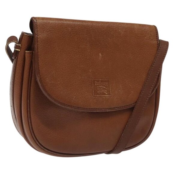 Burberrys Shoulder Bag Leather Brown - Picture 1 of 16